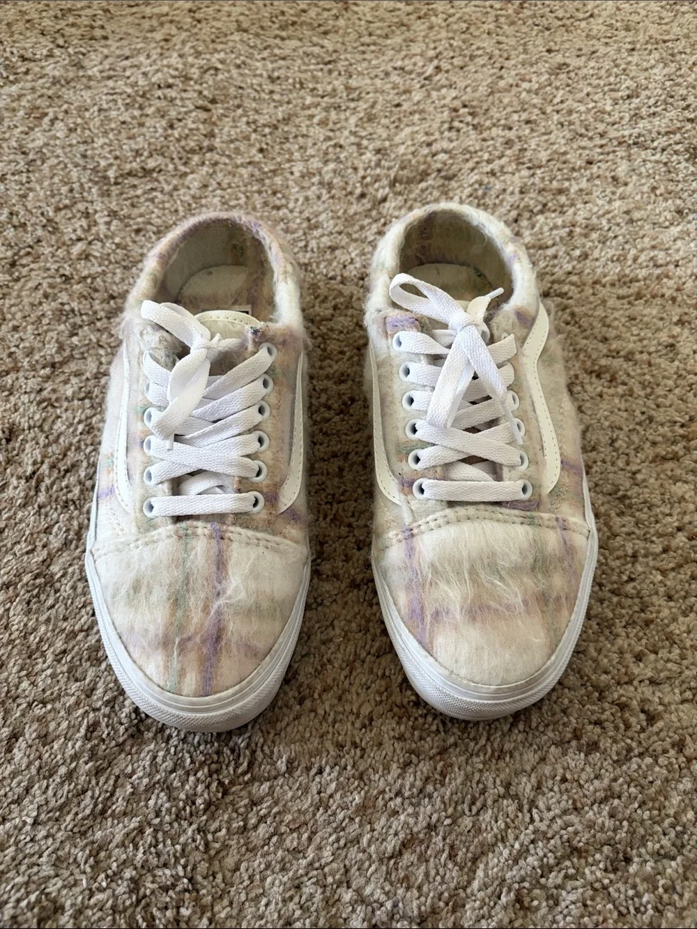 Vans Old Skool Plaid Fur Sneaker
